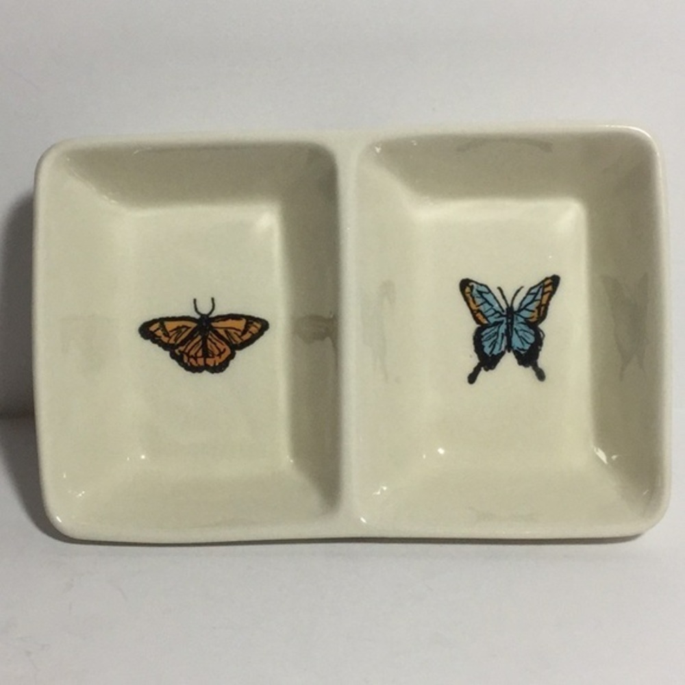 Rae Dunn Double Butterfly Tray HTF